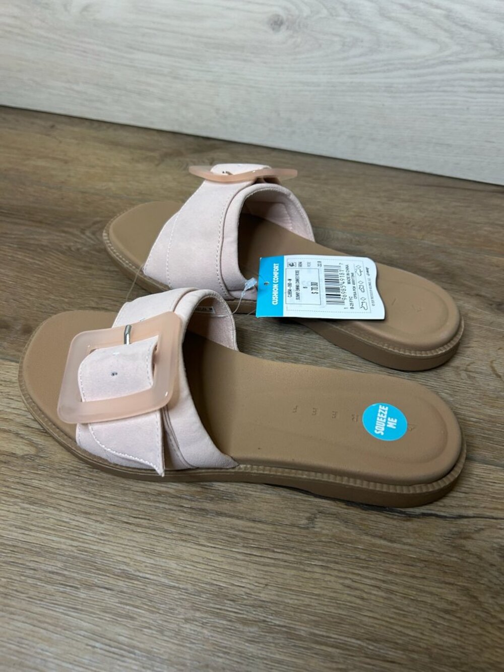 Reef Sunny Emma Cameo Rose Pink Buckle Slide Sandals Size 6
